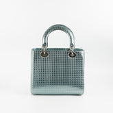 Christian Dior Lady Dior Medium Metallic Blue Patent